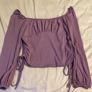 Cropped purple top